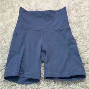 Lululemon Wunder Train High-Rise Short with Pockets 6" Oasis Blue